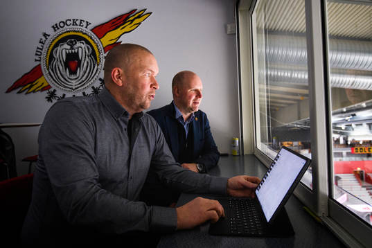 Luleås Stefan Nilsson, general manager, och Ulf Engman,