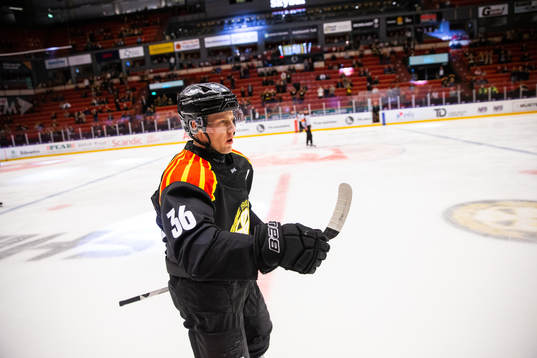 Brynäs Linus Ölund jublar