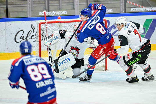 Malmö Redhawks målvakt Daniel Marmenlind och Oskarshamns