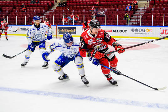 Leksands Patrik Zackrisson och Malmö Redhawks Fredrik