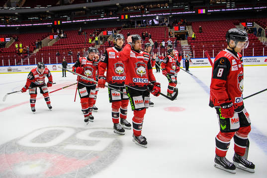 Malmö Redhawks spelare deppar när han lämnar isen
