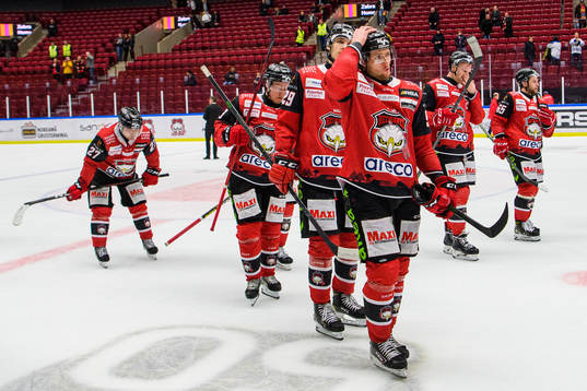 Malmö Redhawks spelare deppar