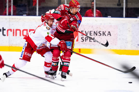 Troja-Ljungbys Oscar Öhman och Modos Max Tjernström