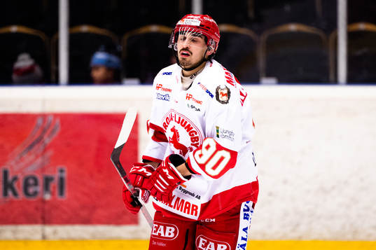 Troja-Ljungbys Kevin Karlsson deppar
