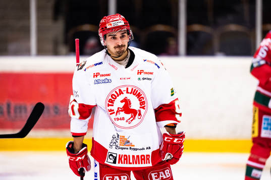 Troja-Ljungbys Kevin Karlsson deppar