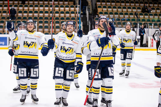 HV71 tackar klacken