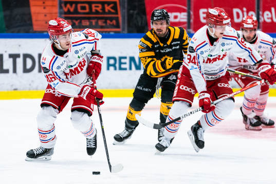 Timrås Pontus Åberg och Skellefteås Jayce Hawryluk