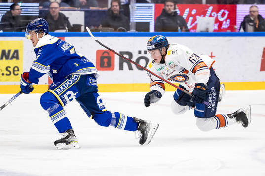 Leksands Linus Andersson och Växjös Michael Krutil
