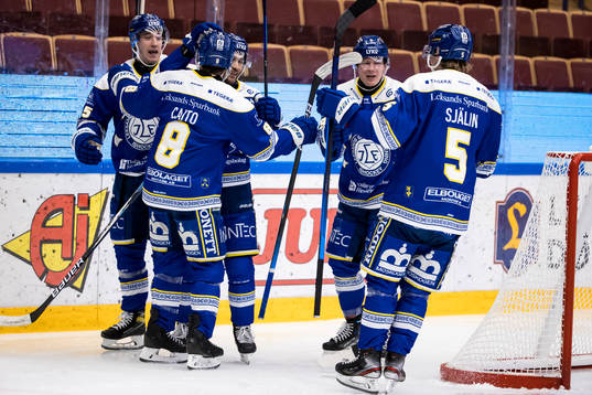 Leksands spelarna jubel