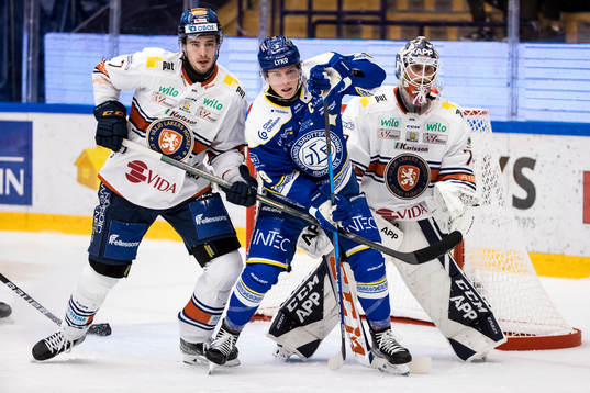 Växjös Hardy Häman Aktell och Leksands Patrik Zackrisson