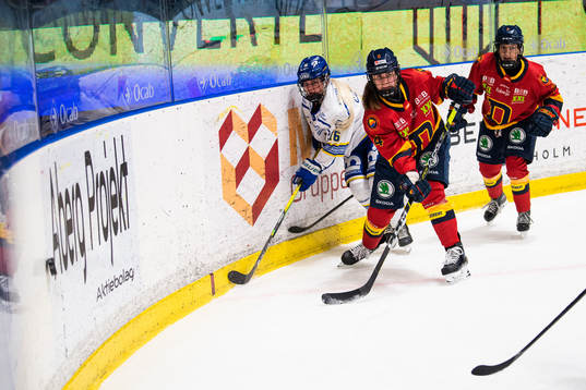 Djurgårdens Wilma Wäng-Germundsson och Leksands Jennifer