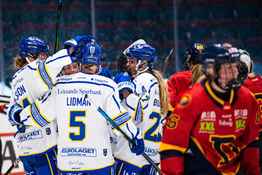 Leksands spelare jublar