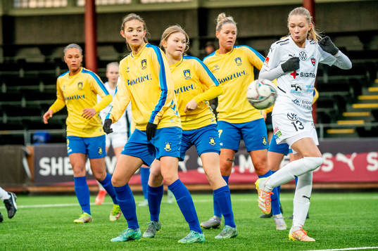 Rosengårds Cajsa Rubensson mot Bröndbys Caroline Pleidrup