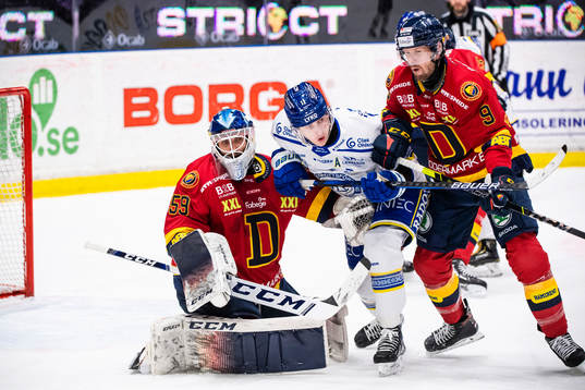 Djurgårdens målvakt Mantas Armalis och Cameron Schilling
