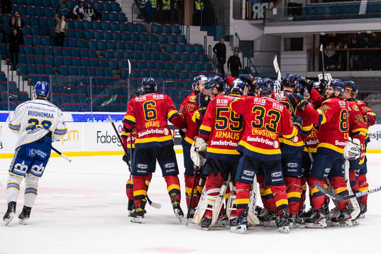 Djurgårdens spelare jublar
