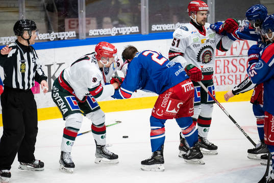 Frölundas Nicklas Lasu och Oskarshamns Brian Cooper
