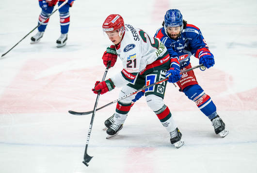 Frölundas Karl Henriksson och Oskarshamns Cameron Brace