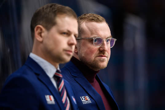 Oskarshamns tränare Martin Filander och assisterande