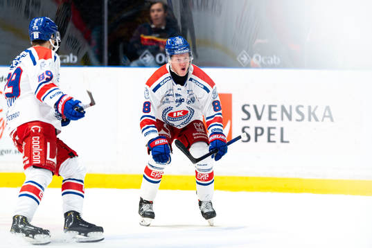 Oskarshamns Patrik Karlkvist och Fredrik Olofsson jublar