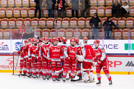 Timrås spelare jublar