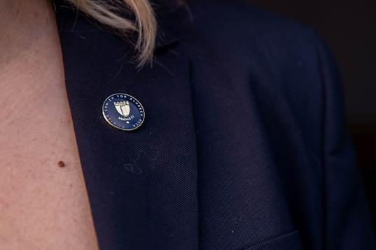 En pin med Malmö ffs logga