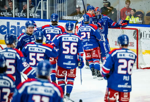 Oskarshamns spelare jublar