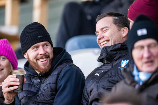 Pontus Jansson och Malmö FFs sportdirektör Daniel