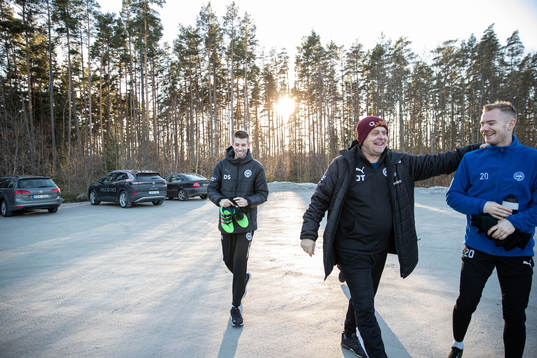 Värnamos assisterande tränare Jonas Thern och Freddy