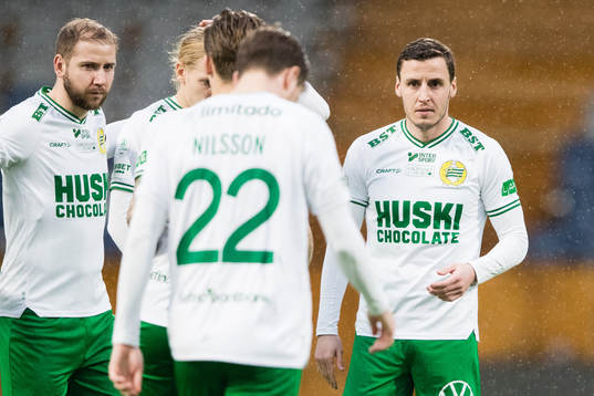 Hammarbys Darijan Bojanic och Jeppe Andrup Andersen