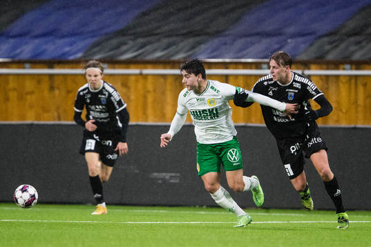 Hammarbys Mayckel Lahdo och Sirius Noel Hansson