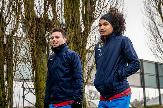 Helsingborgs Viljormur Davidsen och Adam Kaied
