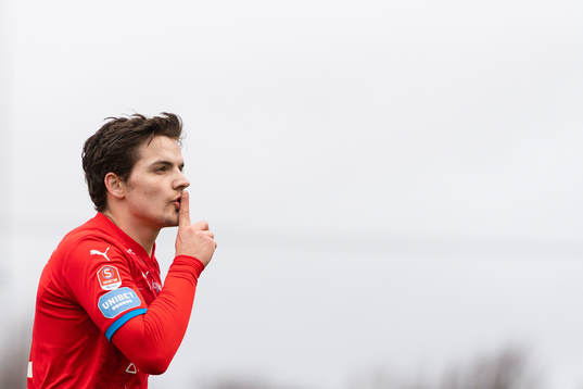 Helsingborgs Brandur Hendriksson Olsen jublar