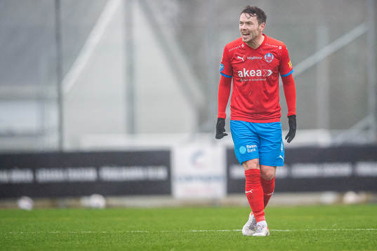 Helsingborgs Viljormur Davidsen reagerar