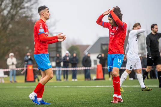 Helsingborgs Assad Al Hamlawi och Adam Kaied jublar