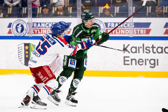 Oskarshamns David Quenneville och Färjestads Joakim Nygård