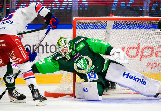 Färjestads målvakt Dominik Furch