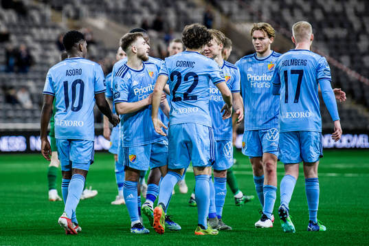 Djurgårdens spelare jublar
