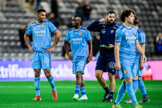 Djurgårdens Isak Hien och Emmanuel Banda