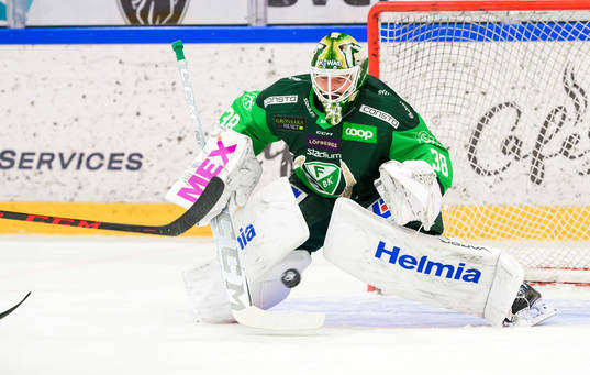 Färjestads målvakt Dominik Furch