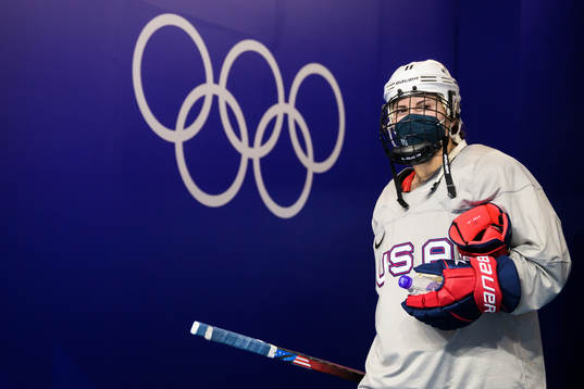 Abby Roque of the United States women's ice hockey team at