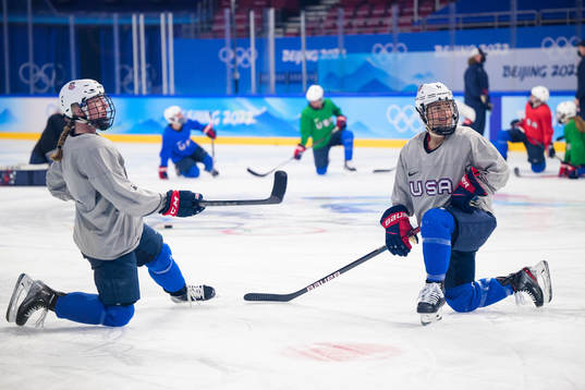 Grace Zumwinkle and Abby Roque of the United States women's