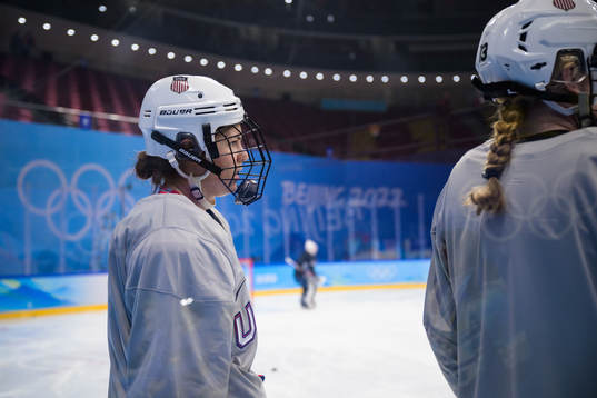 Abby Roque of the United States women's ice hockey team at