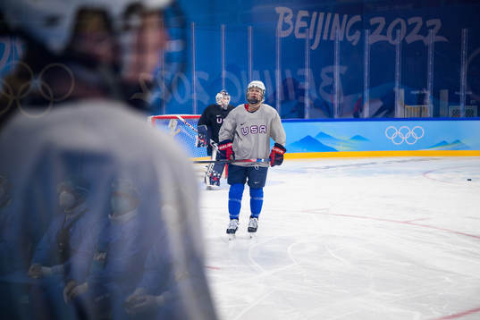 Abby Roque of the United States women's ice hockey team at