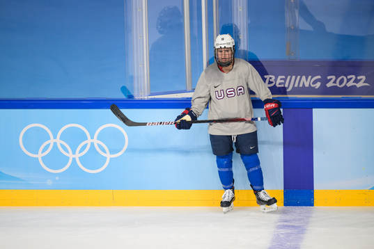 Abby Roque of the United States women's ice hockey team at
