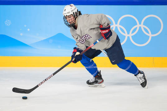 Abby Roque of the United States women's ice hockey team at
