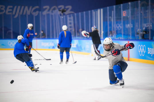 Abby Roque of the United States women's ice hockey team at