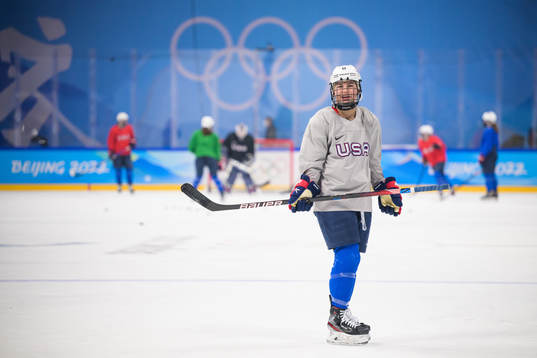 Abby Roque of the United States women's ice hockey team at