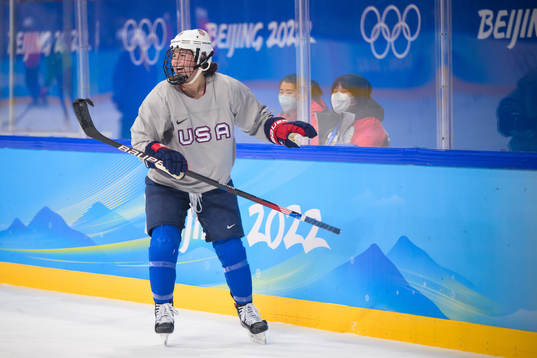 Abby Roque of the United States women's ice hockey team at