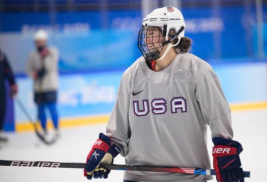 Abby Roque of the United States women's ice hockey team at