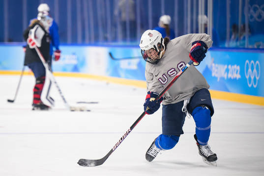 Abby Roque of the United States women's ice hockey team at